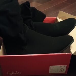 Style & Co. Black Ankle Boots